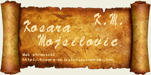 Kosara Mojsilović vizit kartica